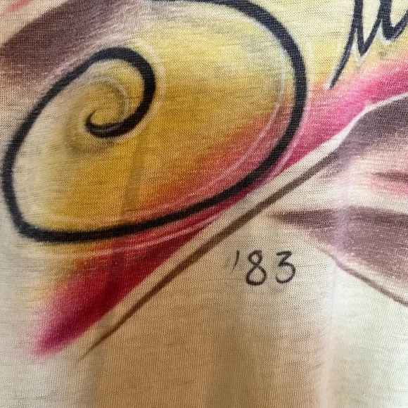 Vintage 80’s airbrushed summer tee - Picture 4 of 5